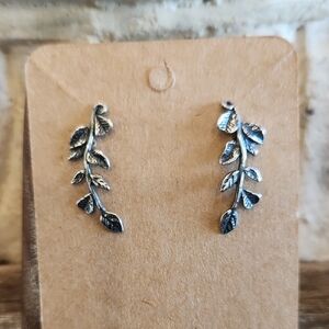 New Silver Leaf Earrings